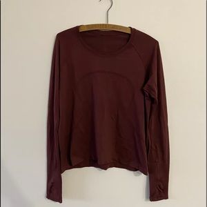 Lululemon Run Swiftly Race Length Crop Long Sleeve